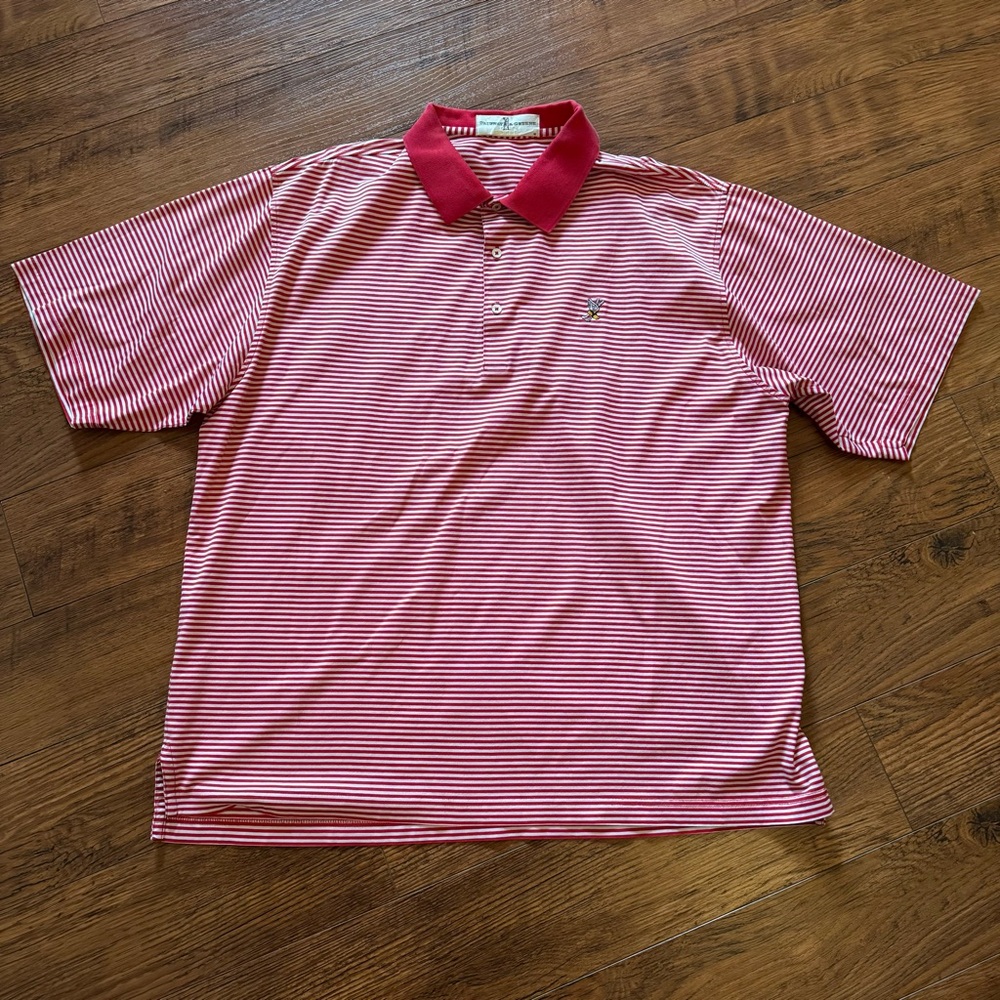 Vintage Fairway & Greene Polo Shirt Mens XL Golf Red Stripe